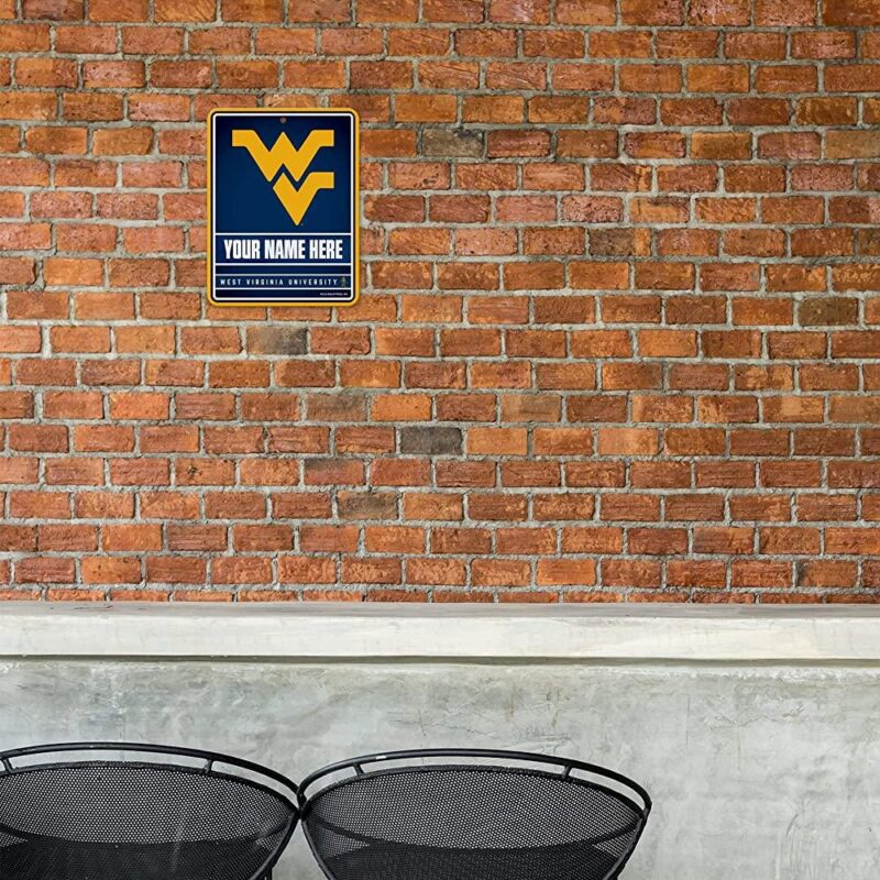 NCAA West Virginia Mountaineers Personalized Custom Metal Parking Sign Wall Decor Indoor Ourdoor 1