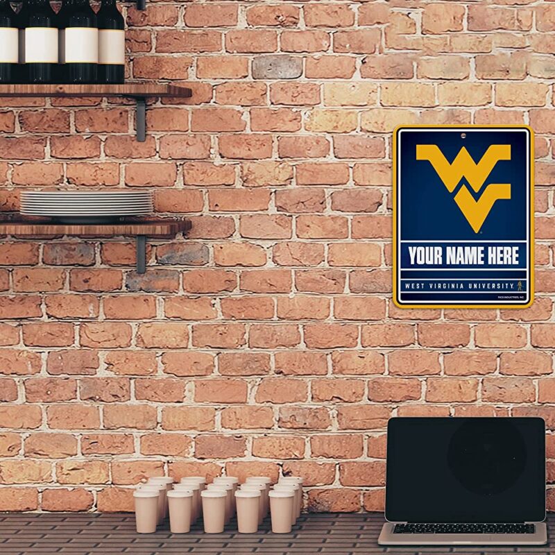 NCAA West Virginia Mountaineers Personalized Custom Metal Parking Sign Wall Decor Indoor Ourdoor 2