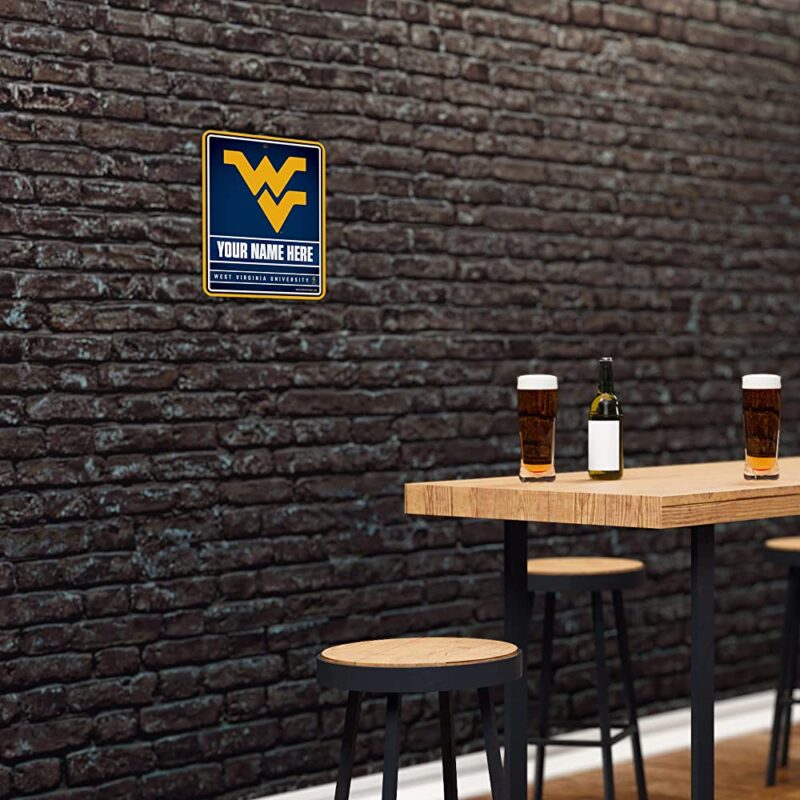 NCAA West Virginia Mountaineers Personalized Custom Metal Parking Sign Wall Decor Indoor Ourdoor 4