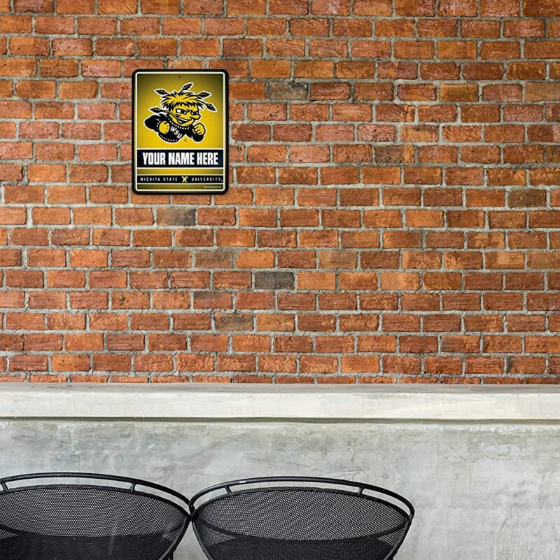 NCAA Wichita State Shockers Personalized Custom Metal Parking Sign Wall Decor Indoor Ourdoor 1