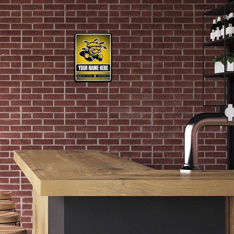 NCAA Wichita State Shockers Personalized Custom Metal Parking Sign Wall Decor Indoor Ourdoor 3