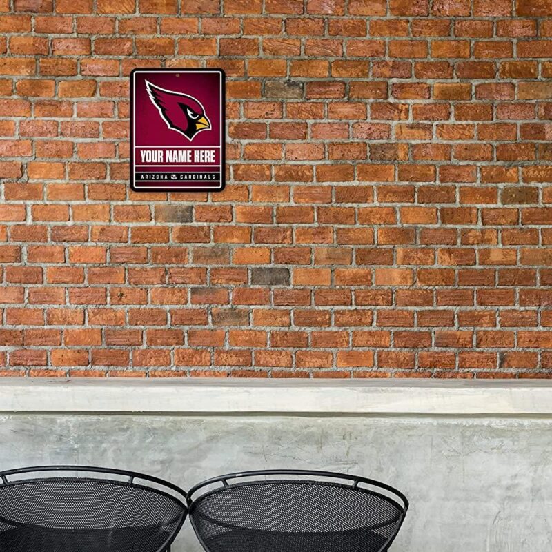 NFL Arizona Cardinals Personalized Custom Metal Parking Sign Wall Decor Indoor Ourdoor 1