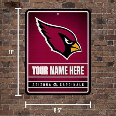 NFL Arizona Cardinals Personalized Custom Metal Parking Sign Wall Decor Indoor Ourdoor 5
