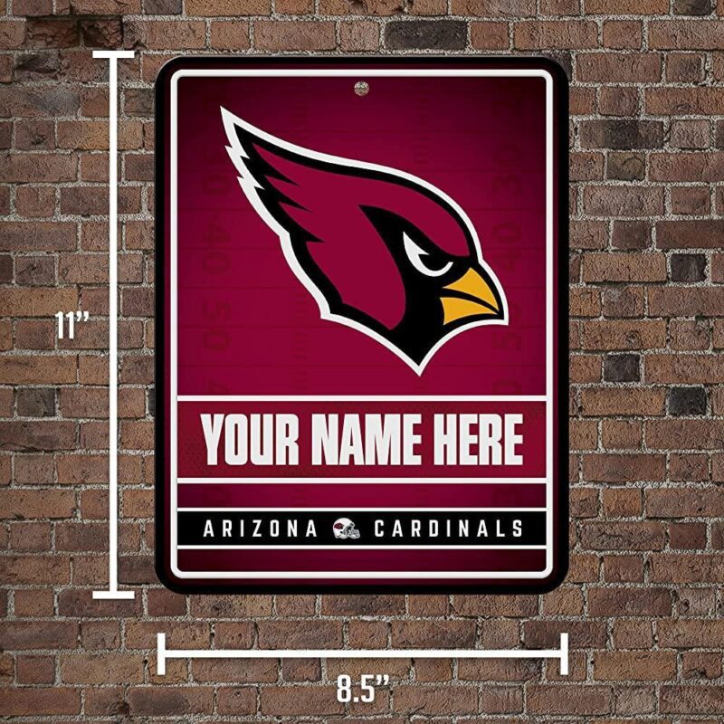 NFL Arizona Cardinals Personalized Custom Metal Parking Sign Wall Decor Indoor Ourdoor 5