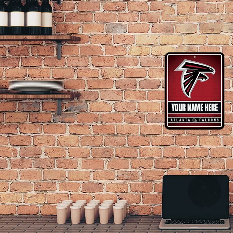 NFL Atlanta Falcons Personalized Custom Metal Parking Sign Wall Decor Indoor Ourdoor 2
