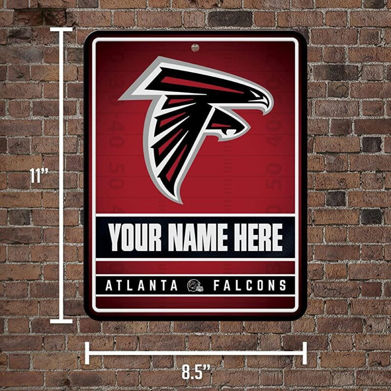 NFL Atlanta Falcons Personalized Custom Metal Parking Sign Wall Decor Indoor Ourdoor 5