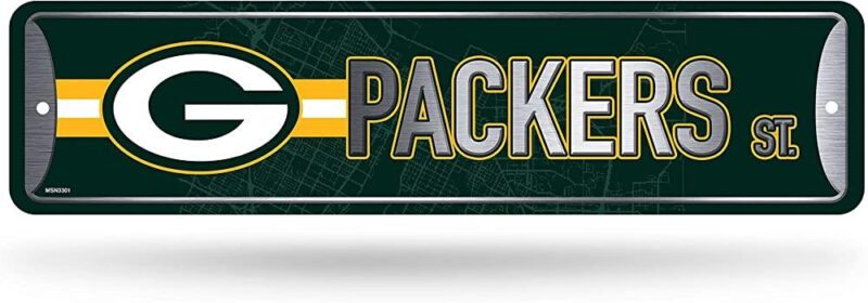 NFL Green Bay Packers Home Decor Metal Street Sign