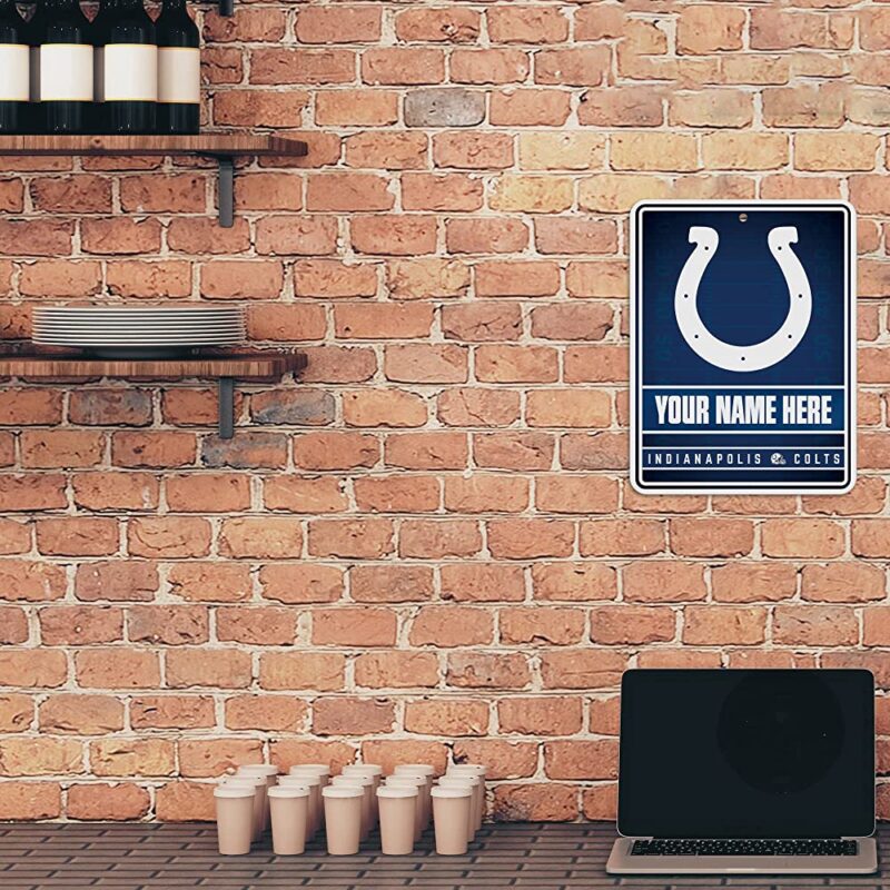 NFL Indianapolis Colts Personalized Custom Metal Parking Sign Wall Decor Indoor Ourdoor 2