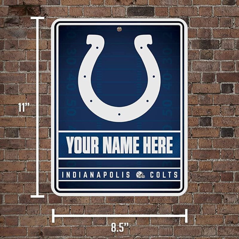 NFL Indianapolis Colts Personalized Custom Metal Parking Sign Wall Decor Indoor Ourdoor 5