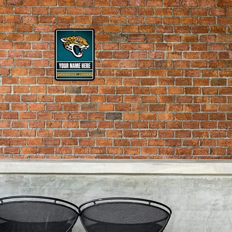 NFL Jacksonville Jaguars Personalized Custom Metal Parking Sign Wall Decor Indoor Ourdoor 1