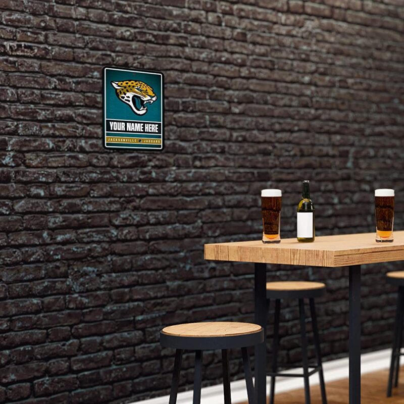 NFL Jacksonville Jaguars Personalized Custom Metal Parking Sign Wall Decor Indoor Ourdoor 4