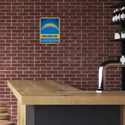 NFL Los Angeles Chargers Personalized Custom Metal Parking Sign Wall Decor Indoor Ourdoor 3