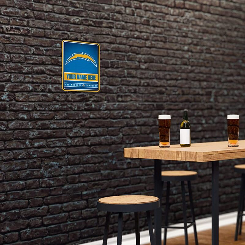 NFL Los Angeles Chargers Personalized Custom Metal Parking Sign Wall Decor Indoor Ourdoor 4