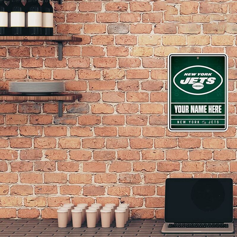 NFL New York Jets Personalized Custom Metal Parking Sign Wall Decor Indoor Ourdoor 2