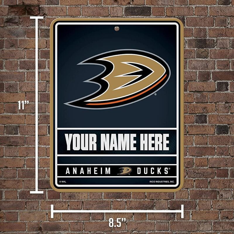 NHL Anaheim Ducks Personalized Custom Metal Parking Sign Wall Decor Indoor Ourdoor 2