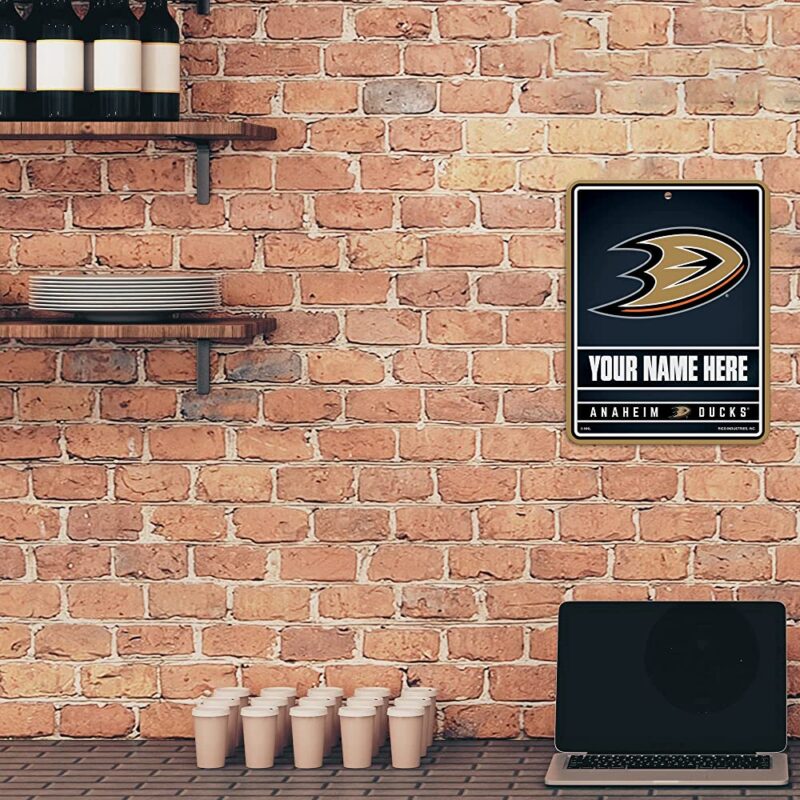 NHL Anaheim Ducks Personalized Custom Metal Parking Sign Wall Decor Indoor Ourdoor 3