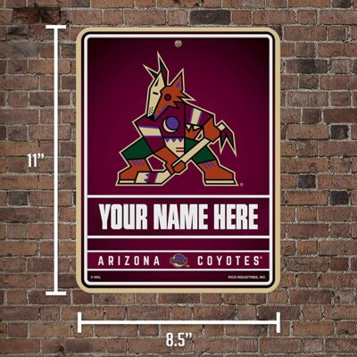 NHL Arizona Coyotes Personalized Custom Metal Parking Sign Wall Decor Indoor Ourdoor 2 NHL Arizona Coyotes Personalized Custom Metal Parking Sign Wall Decor Indoor Ourdoor 2