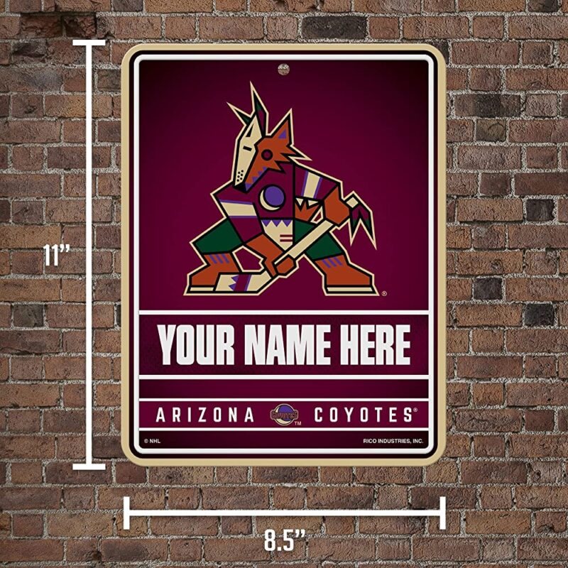 NHL Arizona Coyotes Personalized Custom Metal Parking Sign Wall Decor Indoor Ourdoor 2