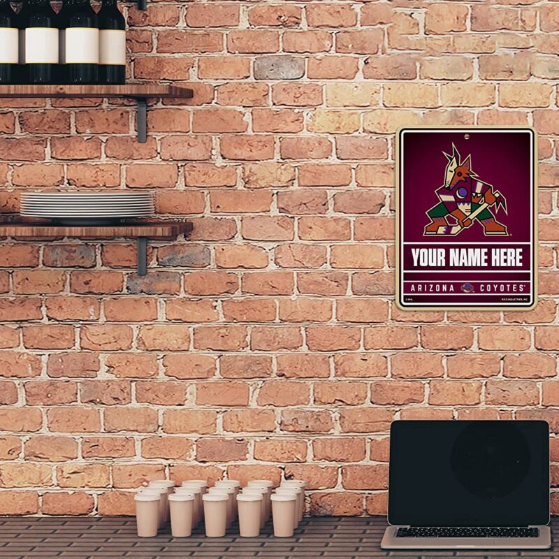 NHL Arizona Coyotes Personalized Custom Metal Parking Sign Wall Decor Indoor Ourdoor 3