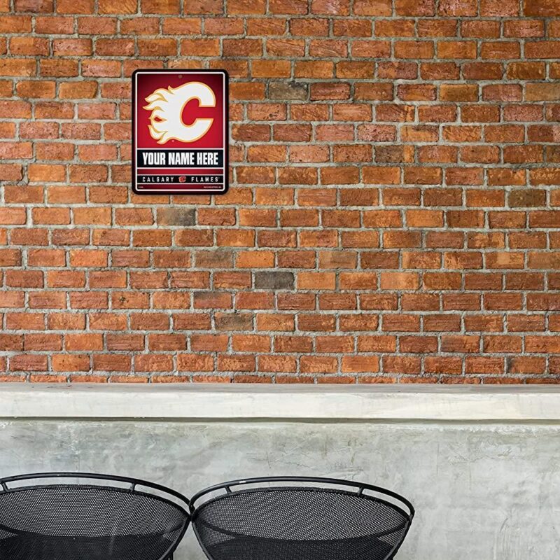 NHL Calgary Flames Personalized Custom Metal Parking Sign Wall Decor Indoor Ourdoor 1