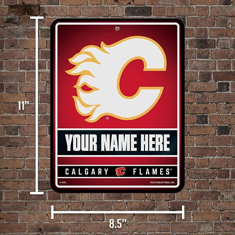 NHL Calgary Flames Personalized Custom Metal Parking Sign Wall Decor Indoor Ourdoor 2