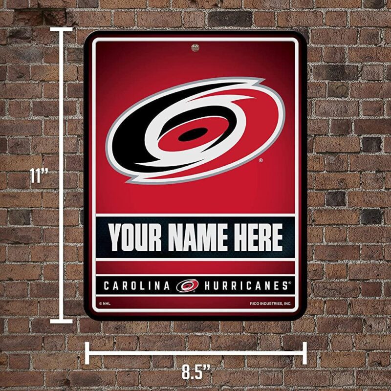 NHL Carolina Hurricanes Personalized Custom Metal Parking Sign Wall Decor Indoor Ourdoor 2