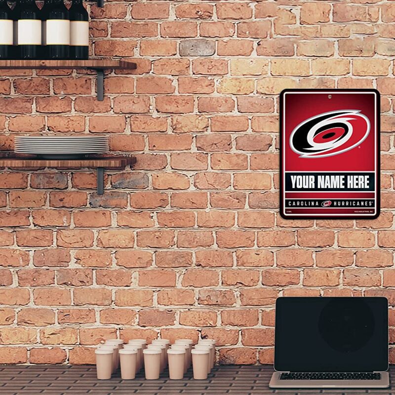 NHL Carolina Hurricanes Personalized Custom Metal Parking Sign Wall Decor Indoor Ourdoor 3