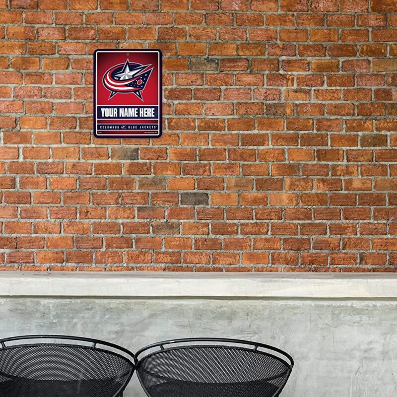 NHL Columbus Blue Jackets Personalized Custom Metal Parking Sign Wall Decor Indoor Ourdoor 1