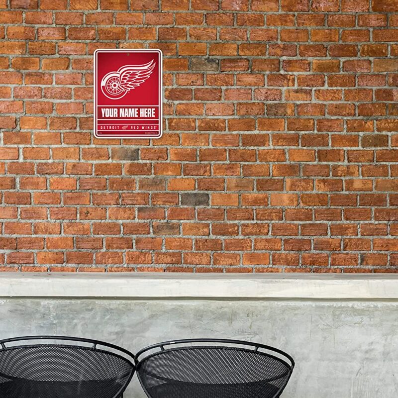 NHL Detroit Red Wings Personalized Custom Metal Parking Sign Wall Decor Indoor Ourdoor 1