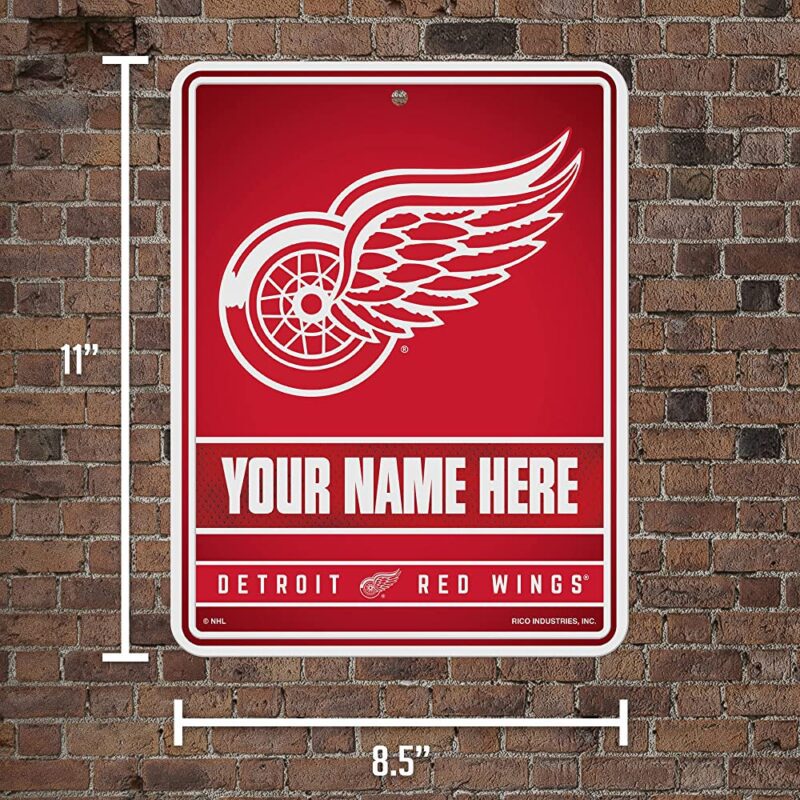 NHL Detroit Red Wings Personalized Custom Metal Parking Sign Wall Decor Indoor Ourdoor 2