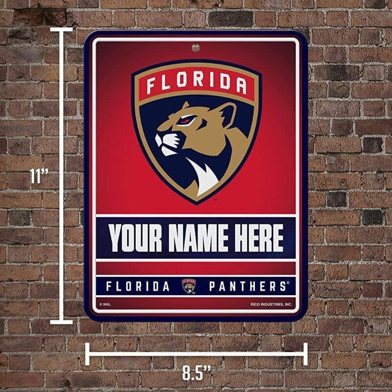 NHL Florida Panthers Personalized Custom Metal Parking Sign Wall Decor Indoor Ourdoor 2