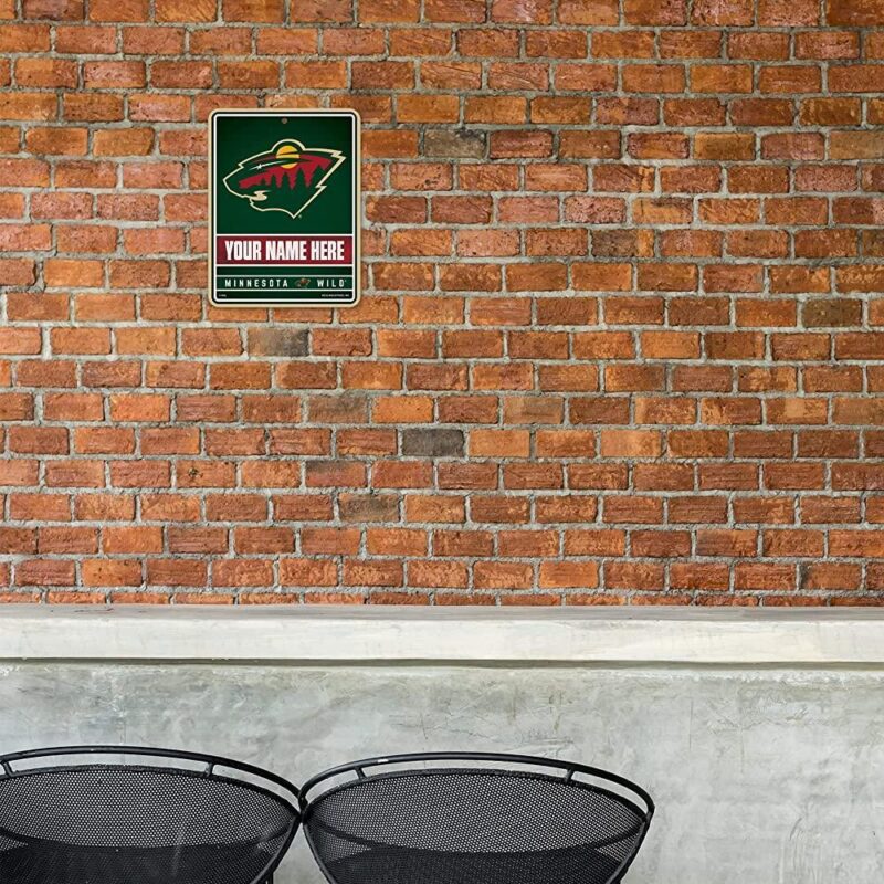 NHL Minnesota Wild Personalized Custom Metal Parking Sign Wall Decor Indoor Ourdoor 1