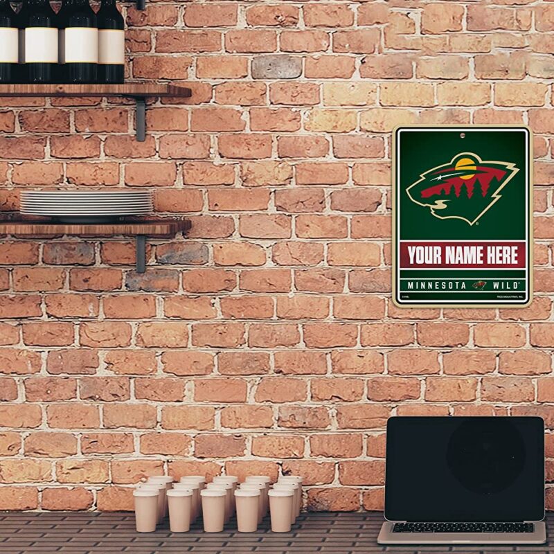NHL Minnesota Wild Personalized Custom Metal Parking Sign Wall Decor Indoor Ourdoor 3