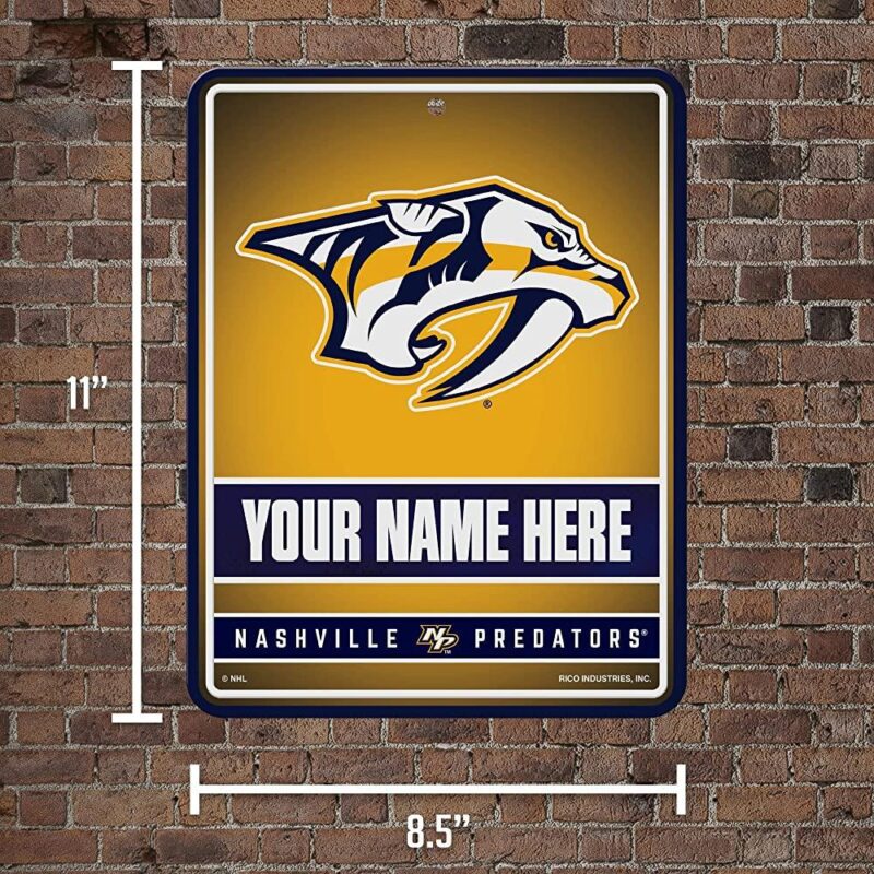 NHL Nashville Predators Personalized Custom Metal Parking Sign Wall Decor Indoor Ourdoor 2