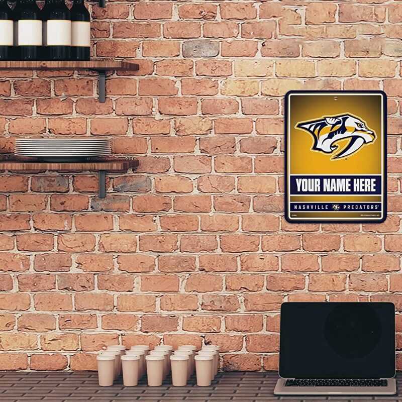 NHL Nashville Predators Personalized Custom Metal Parking Sign Wall Decor Indoor Ourdoor 3