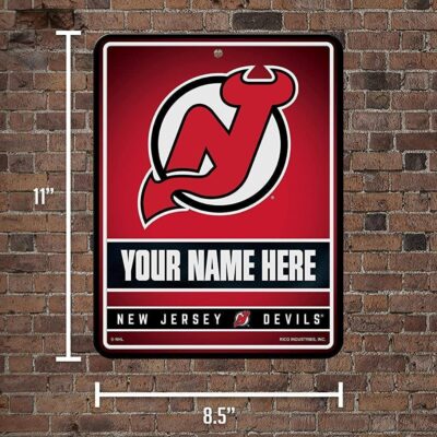 NHL New Jersey Devils Personalized Custom Metal Parking Sign Wall Decor Indoor Ourdoor 2