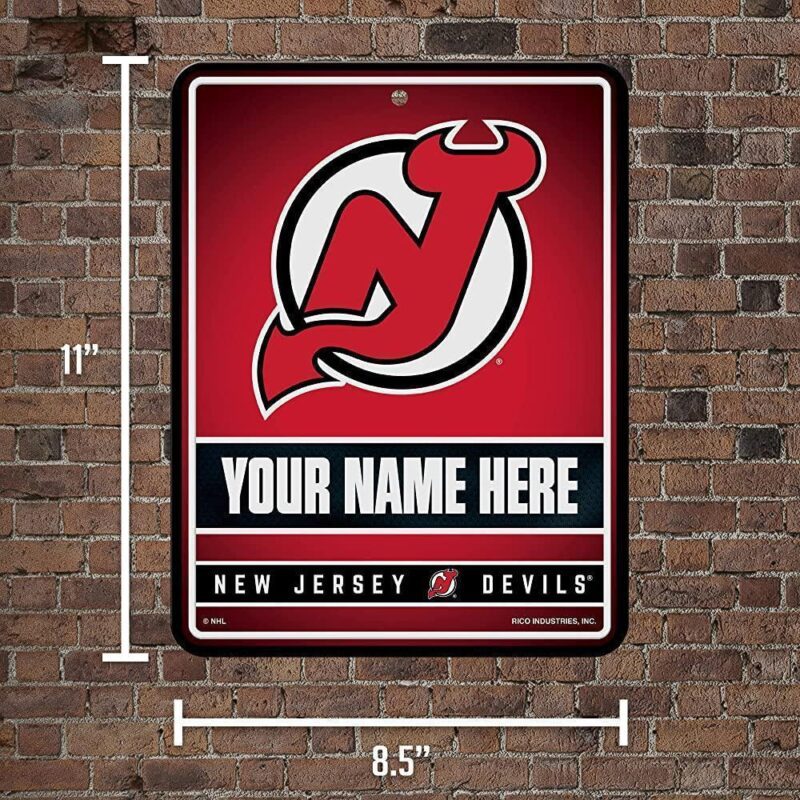 NHL New Jersey Devils Personalized Custom Metal Parking Sign Wall Decor Indoor Ourdoor 2