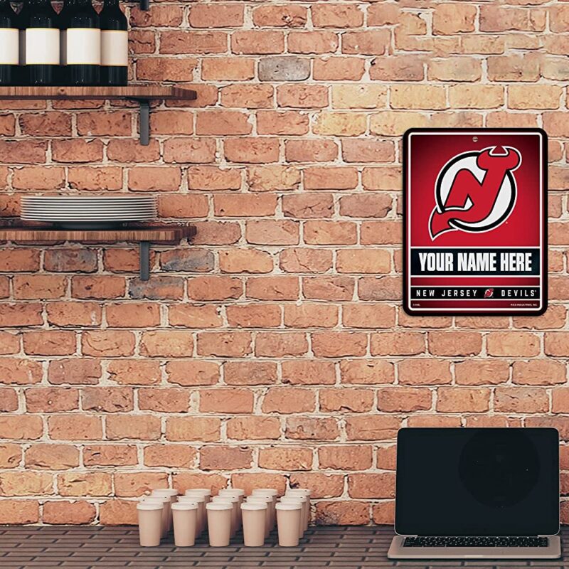 NHL New Jersey Devils Personalized Custom Metal Parking Sign Wall Decor Indoor Ourdoor 3