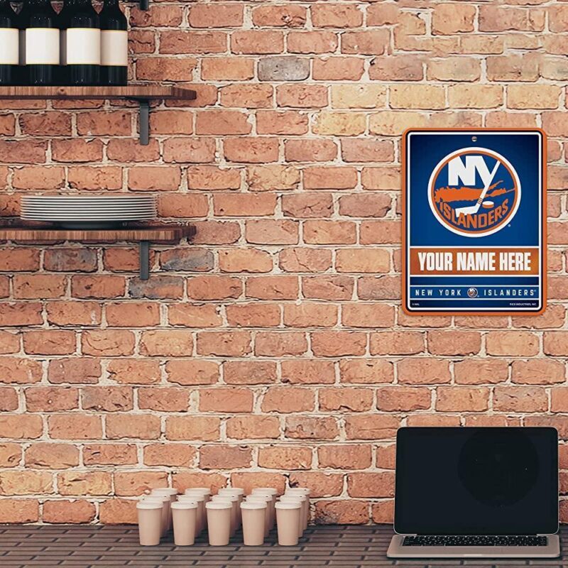 NHL New York Islanders Personalized Custom Metal Parking Sign Wall Decor Indoor Ourdoor 3