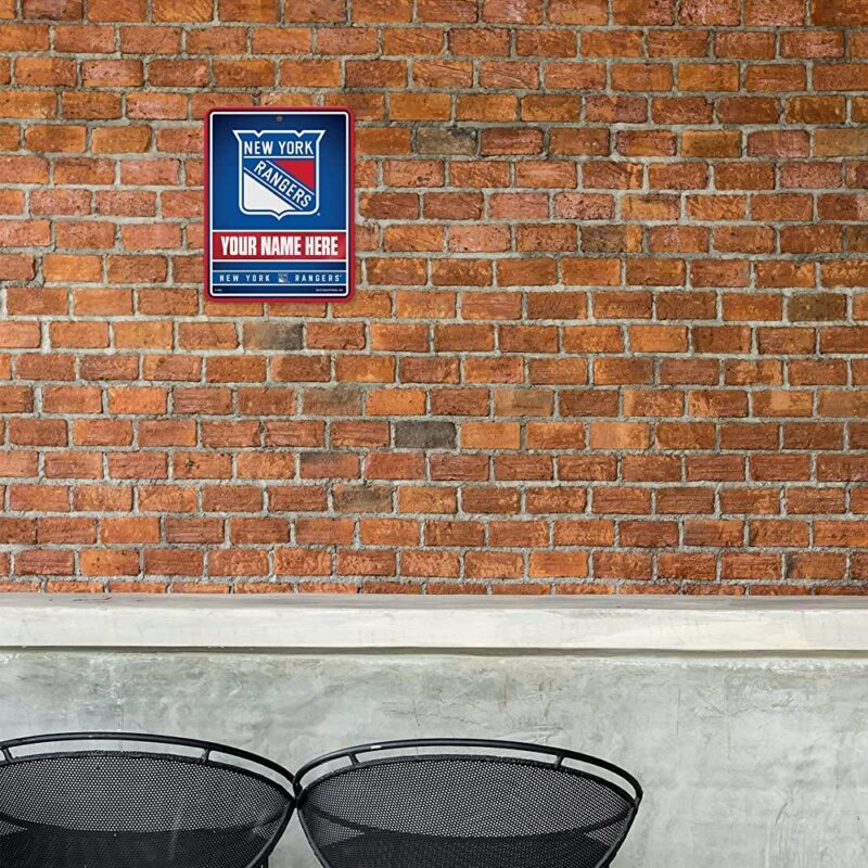 NHL New York Rangers Personalized Custom Metal Parking Sign Wall Decor Indoor Ourdoor 1
