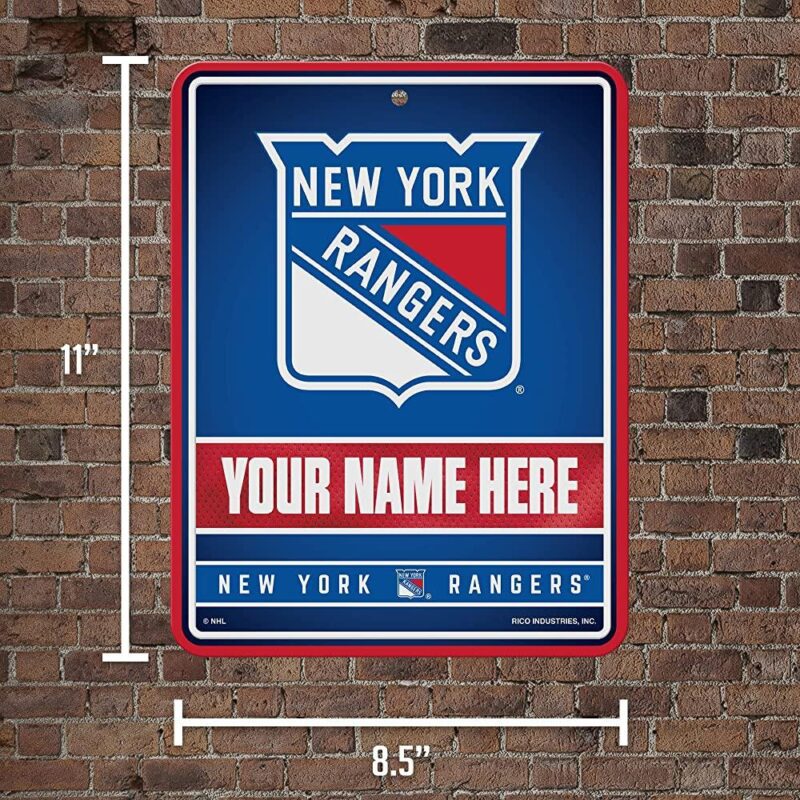 NHL New York Rangers Personalized Custom Metal Parking Sign Wall Decor Indoor Ourdoor 2