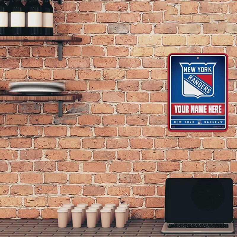 NHL New York Rangers Personalized Custom Metal Parking Sign Wall Decor Indoor Ourdoor 3