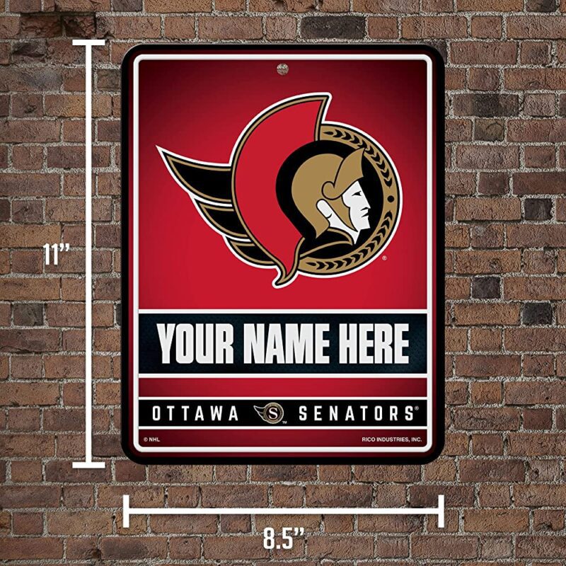 NHL Ottawa Senators Personalized Custom Metal Parking Sign Wall Decor Indoor Ourdoor 2