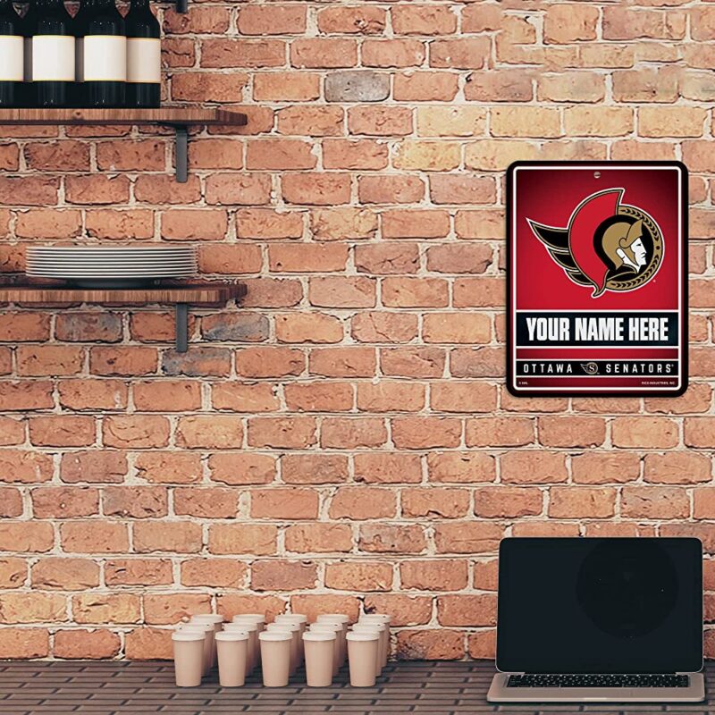 NHL Ottawa Senators Personalized Custom Metal Parking Sign Wall Decor Indoor Ourdoor 3