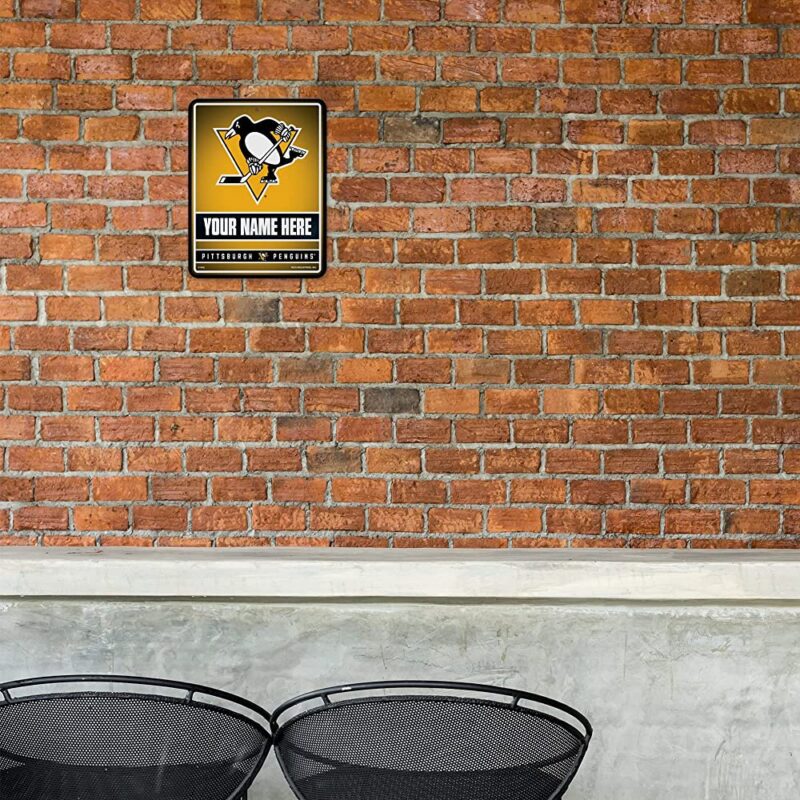 NHL Pittsburgh Penguins Personalized Custom Metal Parking Sign Wall Decor Indoor Ourdoor 1