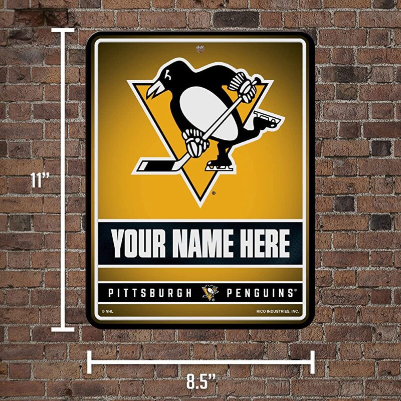 NHL Pittsburgh Penguins Personalized Custom Metal Parking Sign Wall Decor Indoor Ourdoor 2