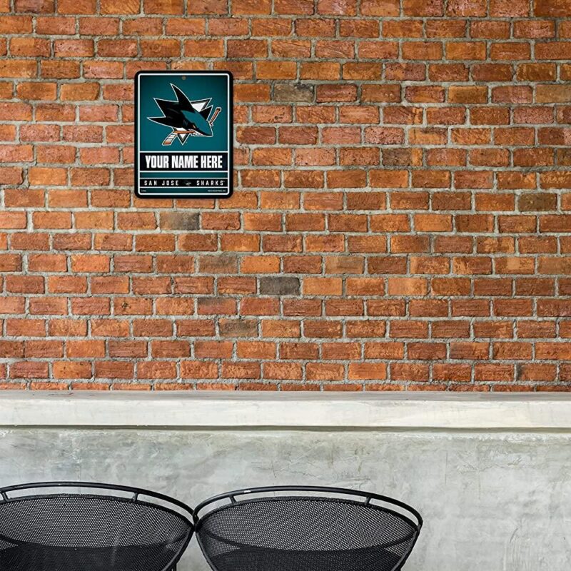 NHL San Jose Sharks Personalized Custom Metal Parking Sign Wall Decor Indoor Ourdoor 1