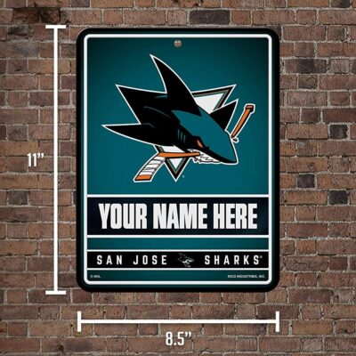 NHL San Jose Sharks Personalized Custom Metal Parking Sign Wall Decor Indoor Ourdoor 2 NHL San Jose Sharks Personalized Custom Metal Parking Sign Wall Decor Indoor Ourdoor 2
