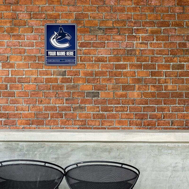 NHL Vancouver Canucks Personalized Custom Metal Parking Sign Wall Decor Indoor Ourdoor 1