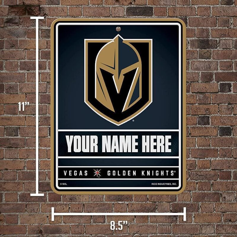 NHL Vegas Golden Knights Personalized Custom Metal Parking Sign Wall Decor Indoor Ourdoor 2